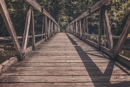 footbridge bridge wooden