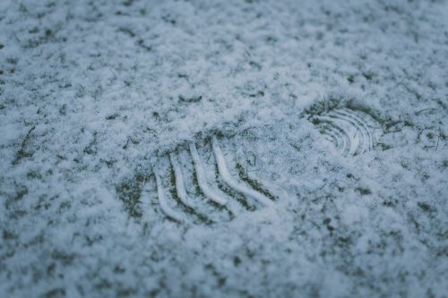 footprint snow winter