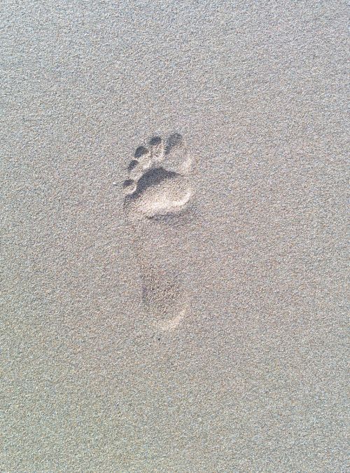 footprint foot sand