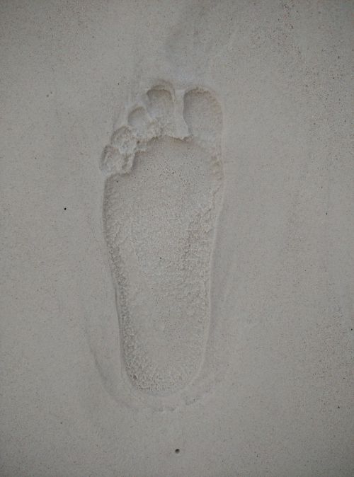 footprint stand sand
