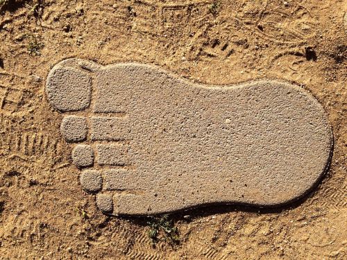footprint foot sand