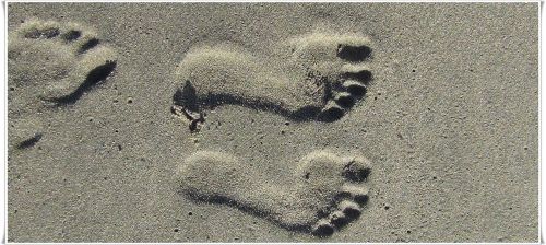 footprint sand summer