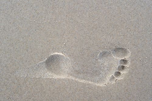 footprint foot toes
