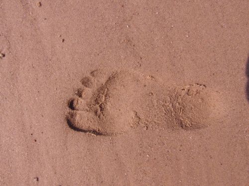 footprint barefoot trace