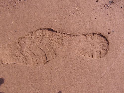footprint schusohle trace