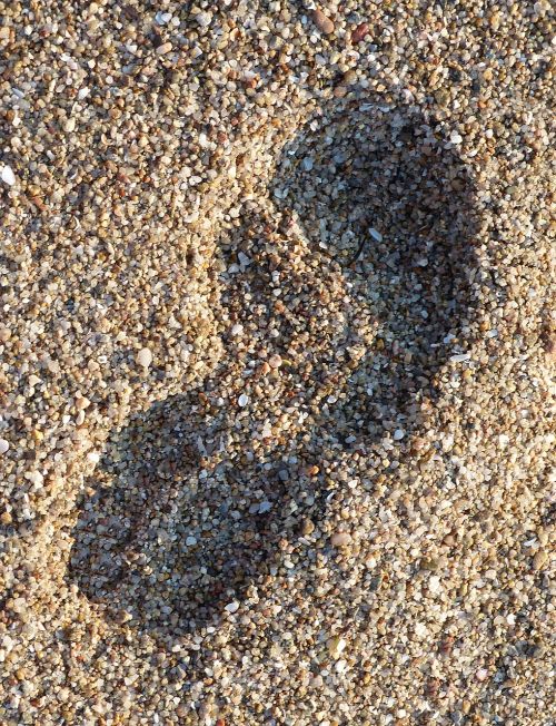 footprint foot beach