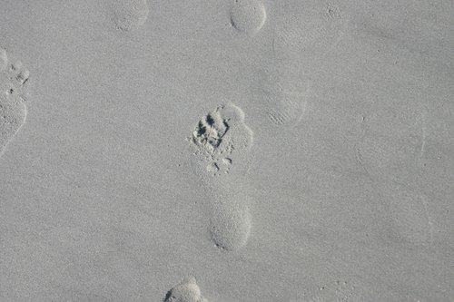 footprint  sand  footstep