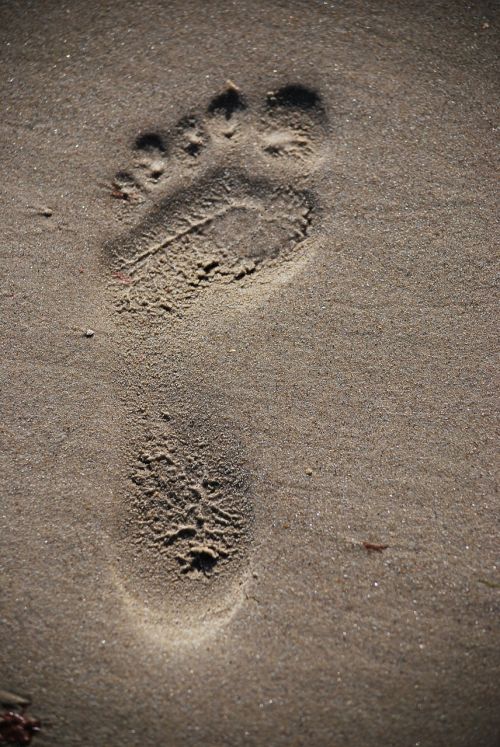 footprint sand footstep