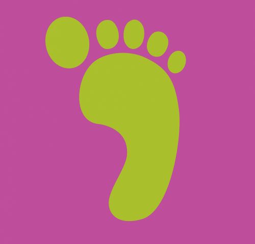 Footprint - Green And Pink