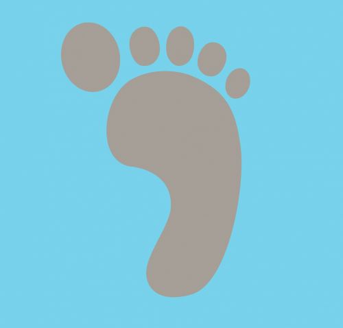 Footprint - Grey And Blue