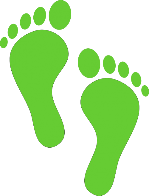 footprints toes foot