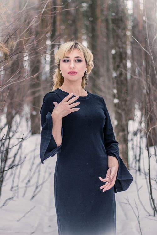 forest black dress gothic