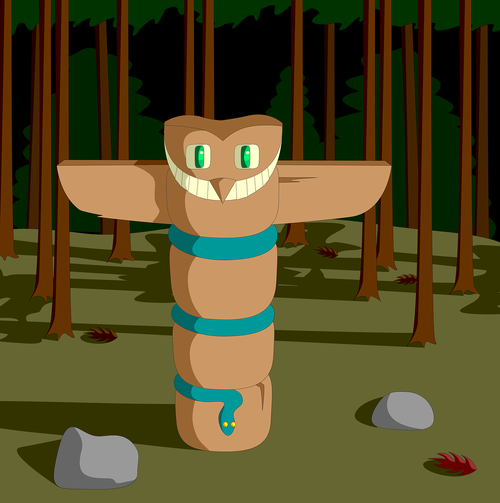 forest  totem  wood