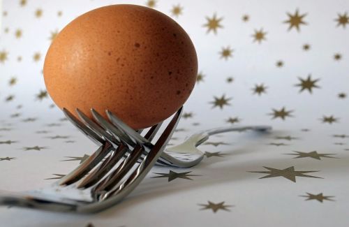 fork egg cutlery