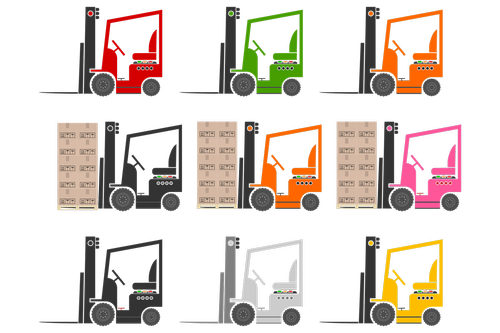 forklifts  clip art  simple