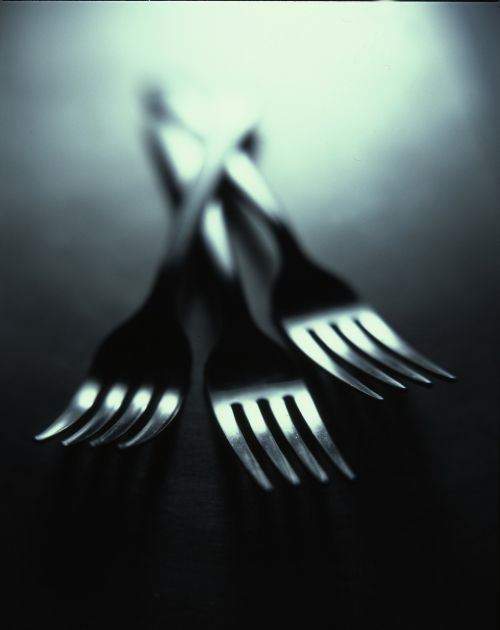 forks cutlery dishes