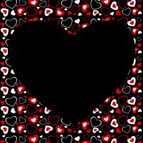 Heart Shape On Black Background