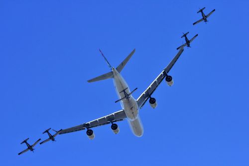 Formation Of A340 And Silver Falcon