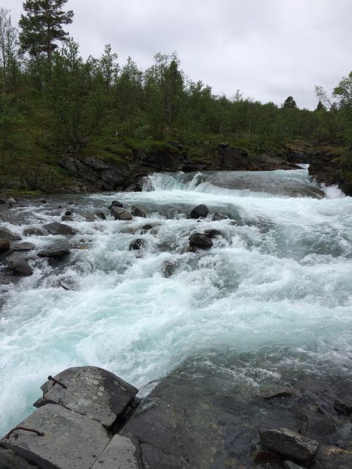 abisko mountain rapids water courses