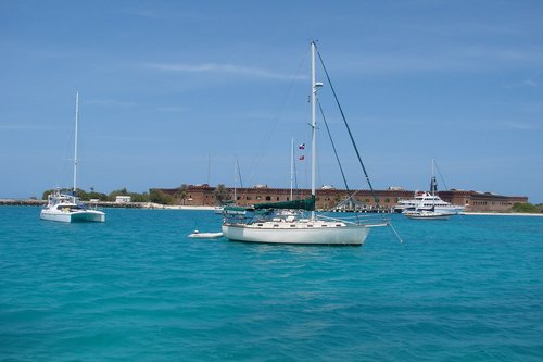 fort jefferson  sailboat  water