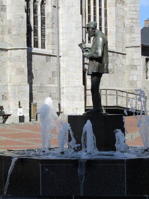 fountain bronze statue church