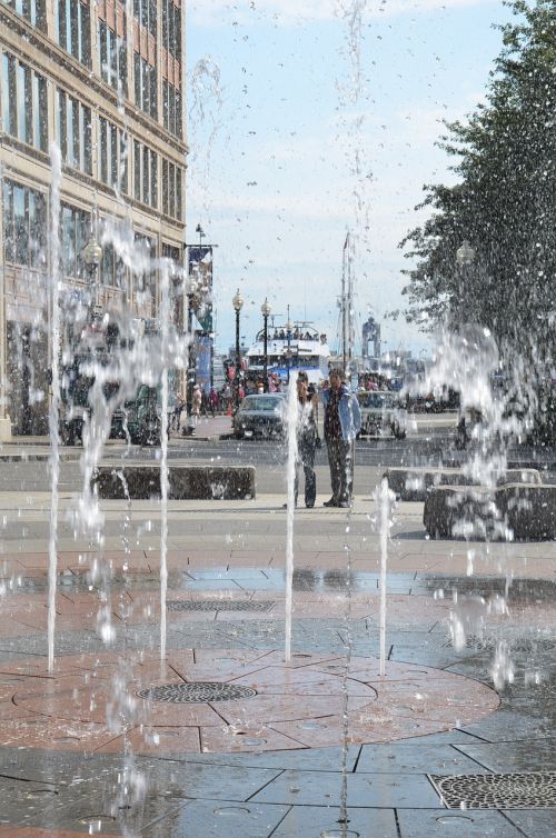 fountain water boston