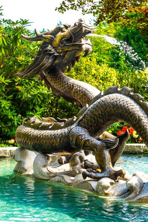 fountain dragon garden