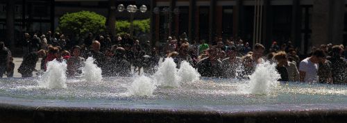 fountain water human