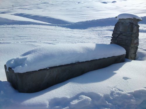 fountain snow winter