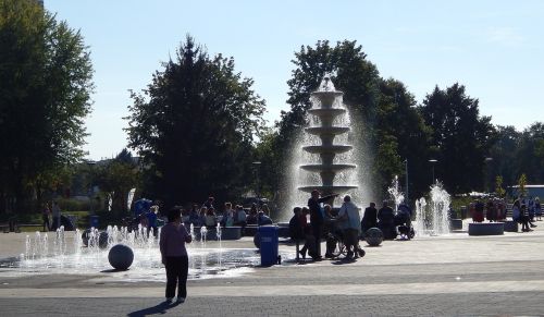 fountain in saw poland