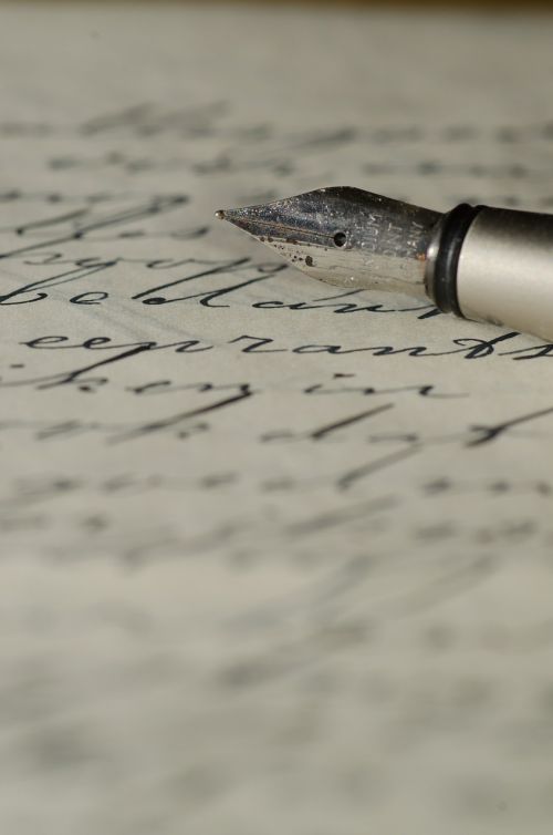 fountain pen letter handwriting