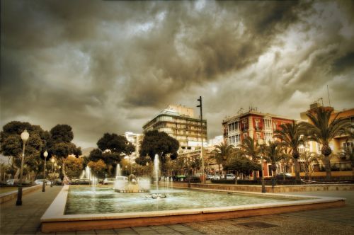 fountain pond nicolas salmeron park almeria