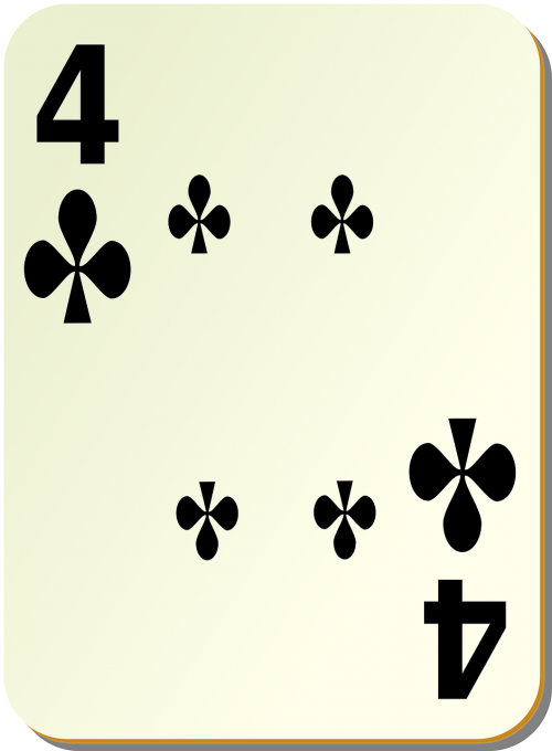 four clubs card