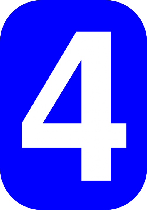 four number blue