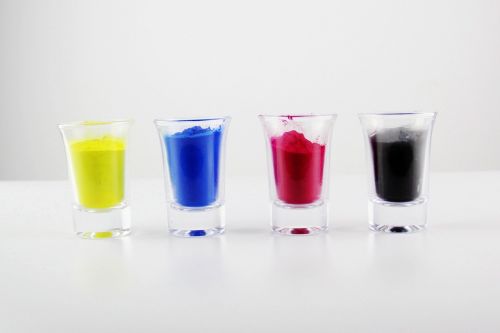 four-color glass powder