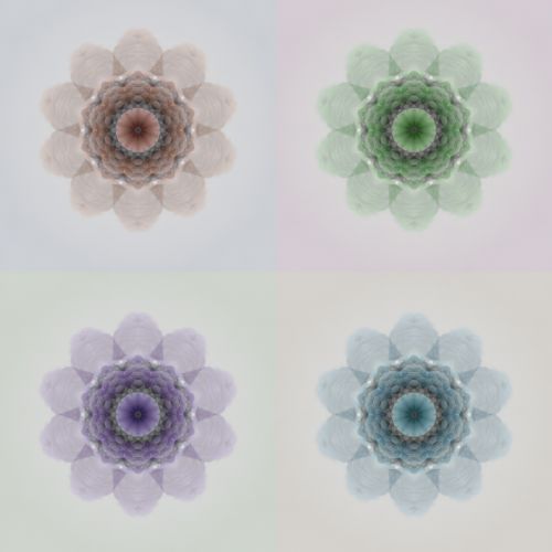 Four Flower Pastel Pattern