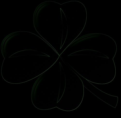 four leaf clover bright green