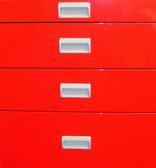 Four Red Drawers