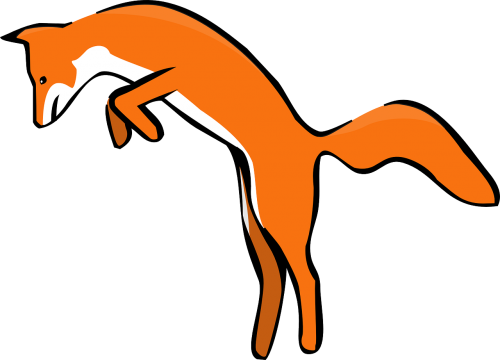 fox animal leap