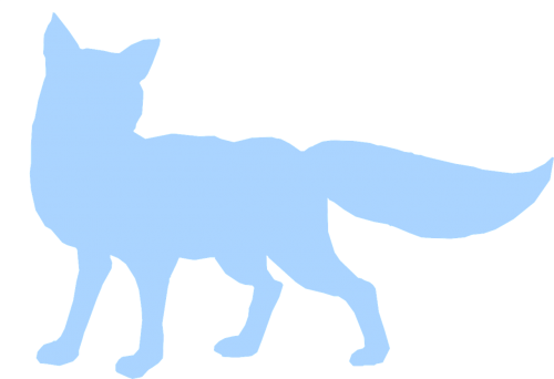 fox blue silhouette