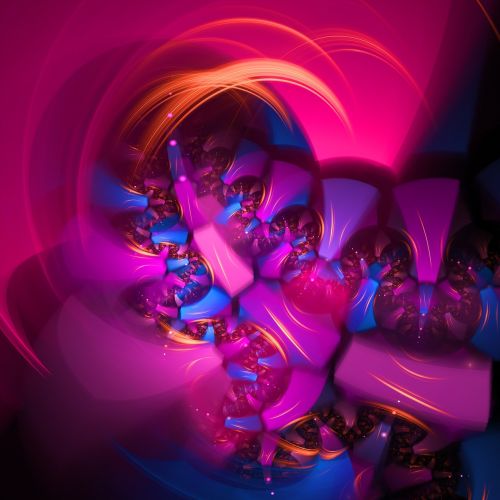 fractal digital purple