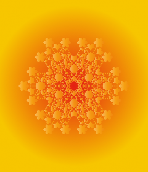 fractal yellow orange