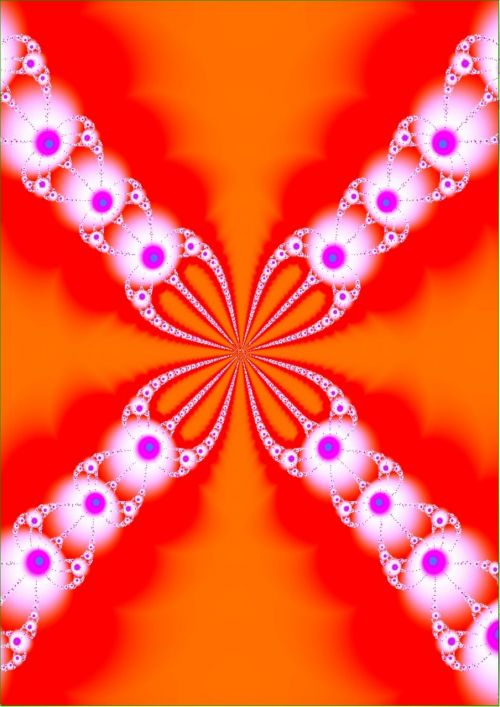 fractal background orange