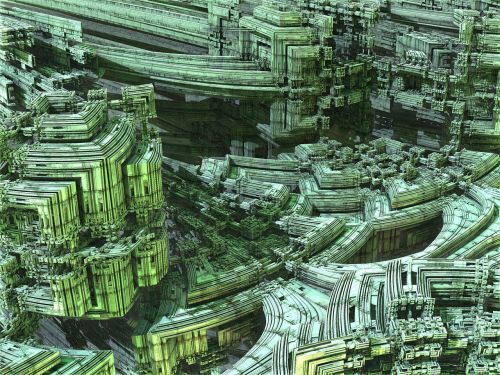 fractal render city