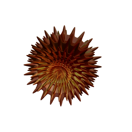 fractal digiart red hedgehog