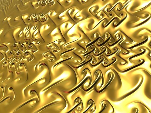 fractal 3d gold