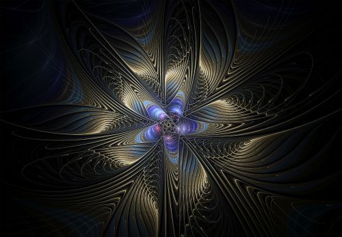 fractal blue abstract