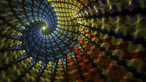 fractal spiral colorful