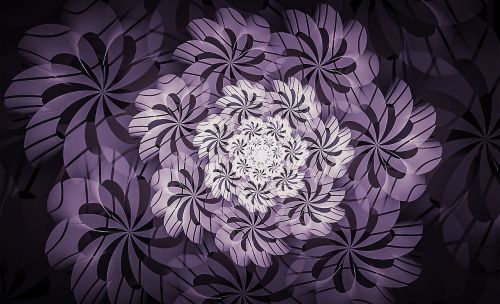 fractal floral striped