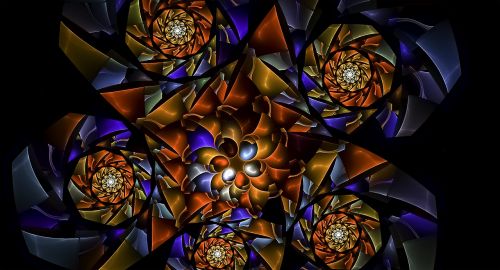 fractal spiral flowers